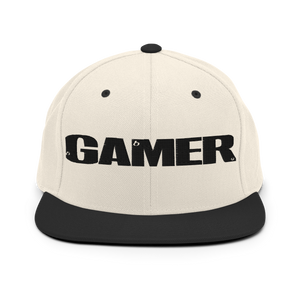 GAMER Snapback Hat - Natural/Black