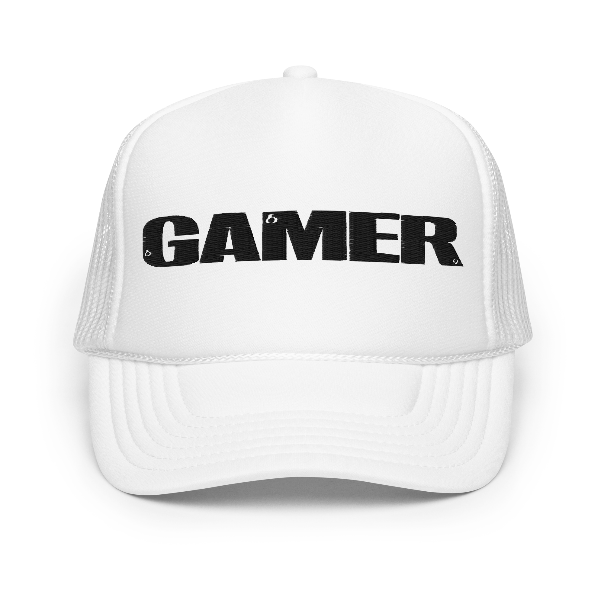 GAMER Trucker Hat White Built by Gamers